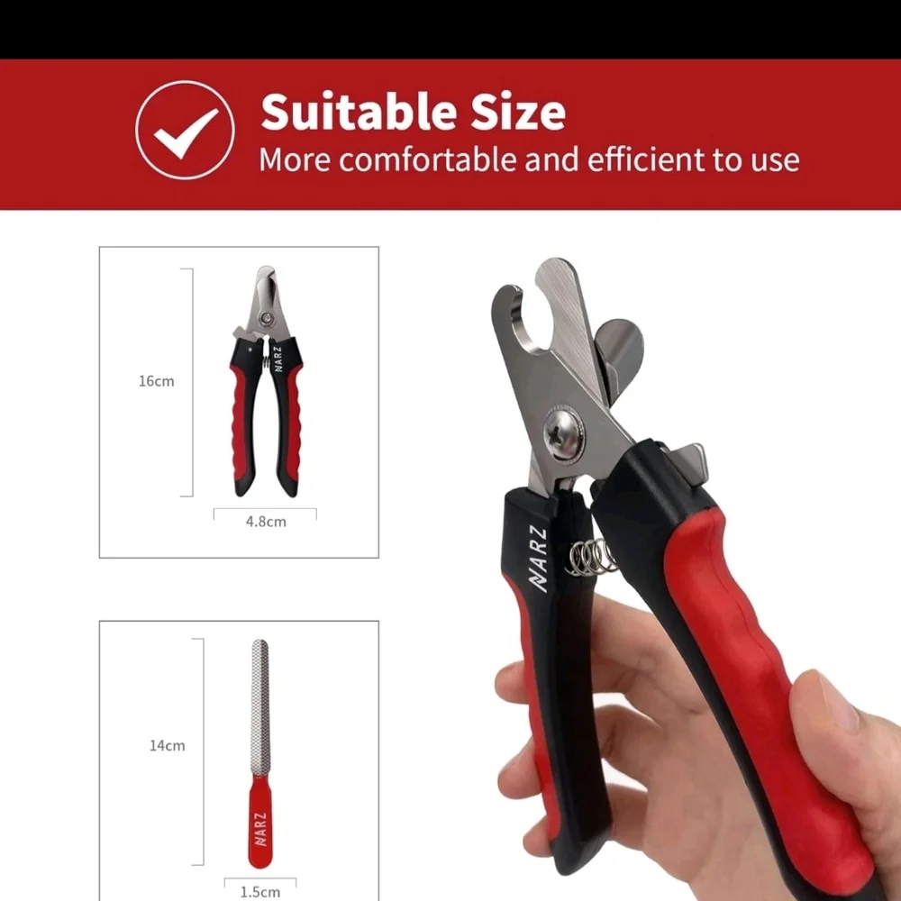 Red and Black Dog Nail Clippers Set